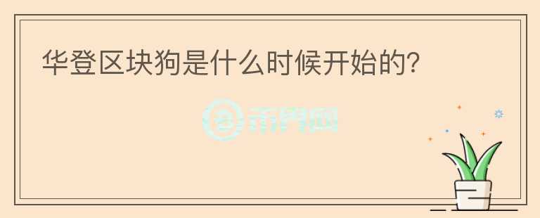 華登區(qū)塊狗是什么時候開始的？