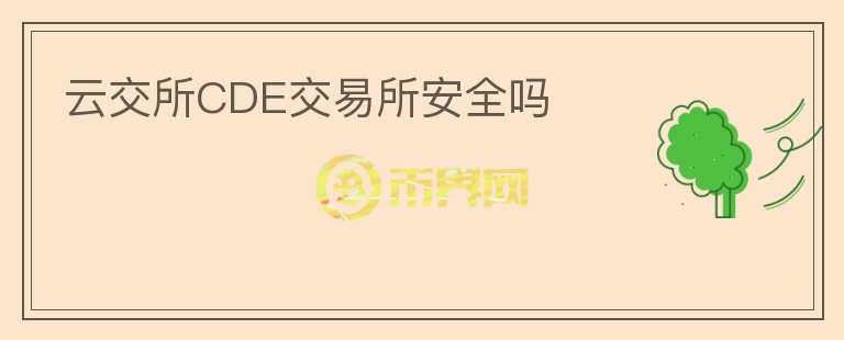 云交所CDE交易所安全嗎