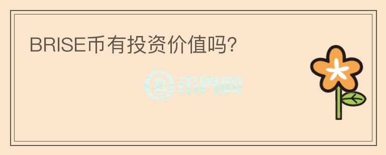 BRISE幣有投資價(jià)值嗎?