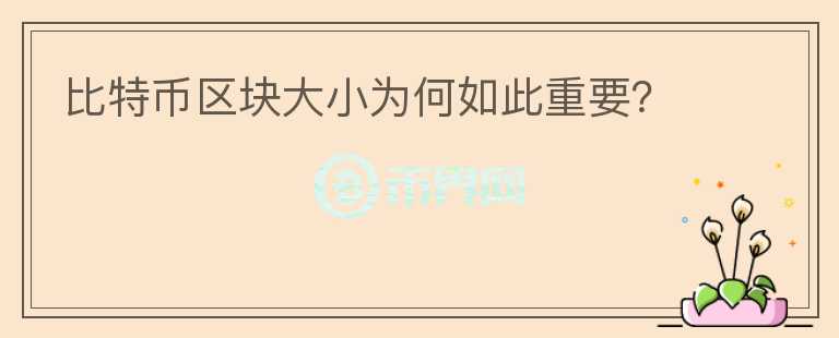 比特幣區(qū)塊大小為何如此重要？