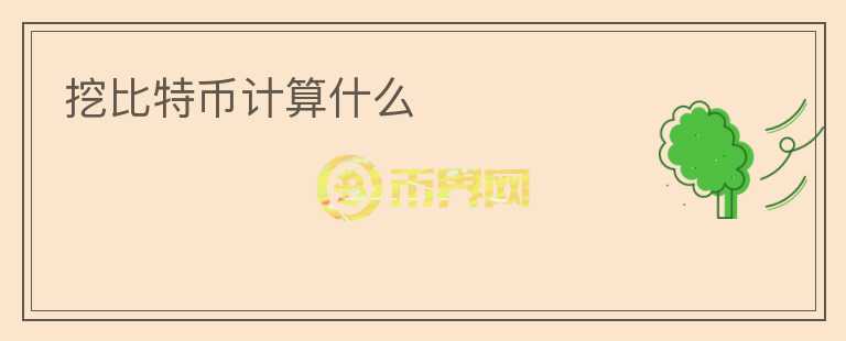 挖比特幣計(jì)算什么