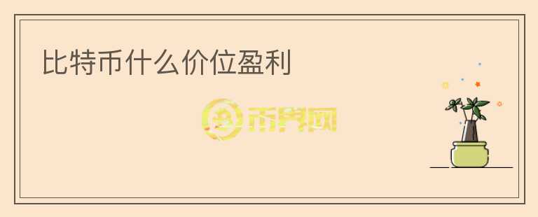 比特幣什么價(jià)位盈利