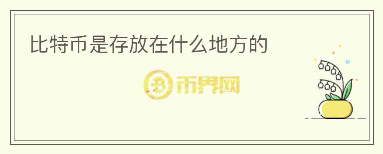 比特幣是存放在什么地方的