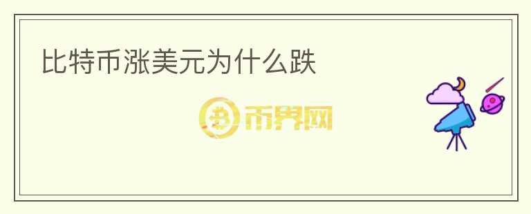 比特幣漲美元為什么跌